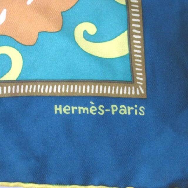 Hermes(エルメス)のエルメス HERMES ハンカチ グリーン 緑 シルク 龍 ドラゴン レディースのファッション小物(ハンカチ)の商品写真