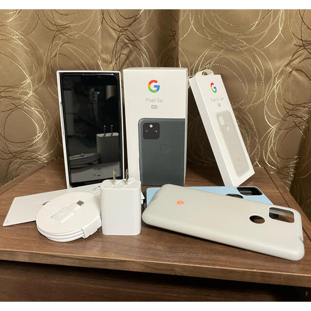 【使用少・純正ケース付属！】Pixel5a (5G)　付属多数