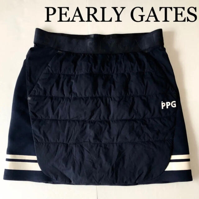 新品】PEARLY GATESスカート0冬用ネイビー☆ゴルフスカートレディース