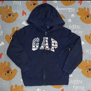 ギャップ(GAP)の処分！最終値下げです。。GAP パーカー　120 紺色　アメリカ国旗カラー(ジャケット/上着)