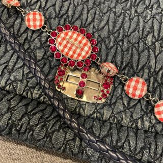 miumiu - miumiu デニムクリスタルビジュー マテラッセ 3wayショルダー