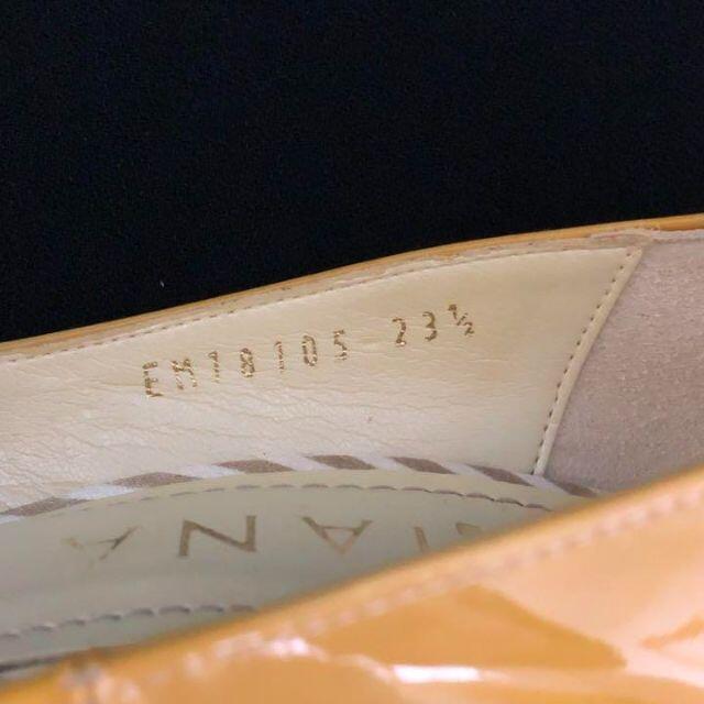 DIANA(ダイアナ)のDIANA ダイアナ 23.5cm エナメル イエロー パンプス ヒール レディースの靴/シューズ(ハイヒール/パンプス)の商品写真