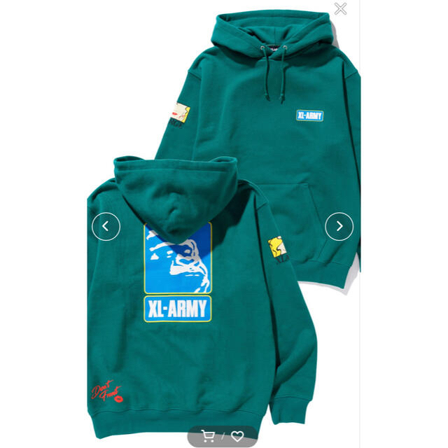 XLARGE - 即完売品 希少 X-large XL ARMY パーカーの通販 by m's shop