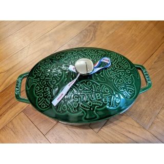 ストウブ(STAUB)の新品★ミナペルホネン × ストウブ ココット オーバル バジル 23cm(鍋/フライパン)