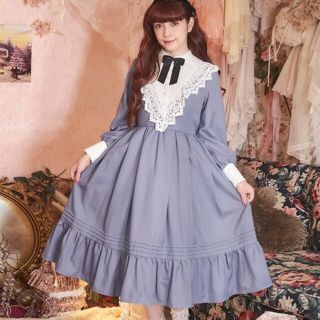 アクシーズファム(axes femme)のaxes femme kawaii クラッシックドールワンピース ブルー(ひざ丈ワンピース)