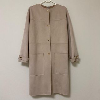 ザラ(ZARA)のノーカラーコート(ロングコート)