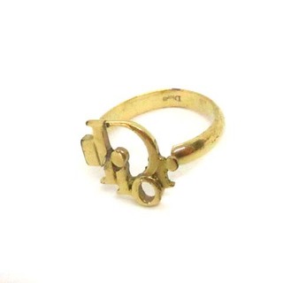 クリスチャンディオール(Christian Dior)のクリスチャンディオール ロゴリング 指輪 10号 ゴールド色(リング(指輪))