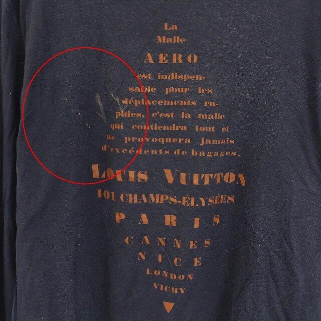LOUIS VUITTON(ルイヴィトン)のルイヴィトン カットソー Tシャツ 長袖 ロゴ プルオーバー M 紺 ネイビー メンズのトップス(Tシャツ/カットソー(七分/長袖))の商品写真