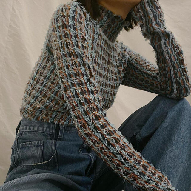 LE CIEL BLEU(ルシェルブルー)のIRENE アイレネ 20aw cut yarn knit tops レディースのトップス(ニット/セーター)の商品写真