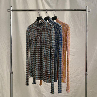 ルシェルブルー(LE CIEL BLEU)のIRENE アイレネ 20aw cut yarn knit tops(ニット/セーター)