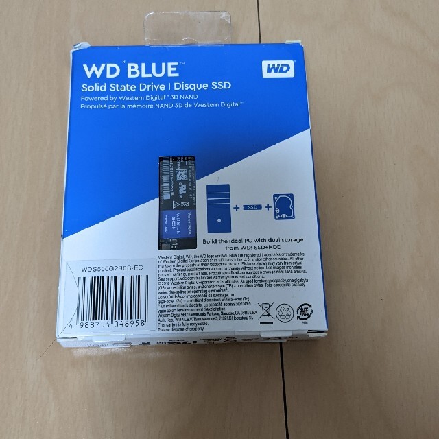 WD Blue M.2 NVMe SSD 500GB スマホ/家電/カメラのPC/タブレット(PCパーツ)の商品写真