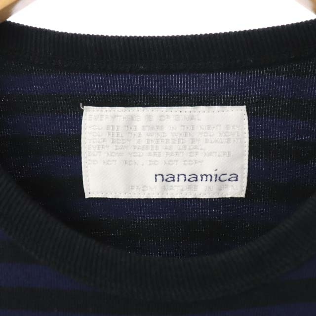 nanamica(ナナミカ)のナナミカ Tシャツ カットソー ロンT 長袖 ボーダー S ネイビー ブラック メンズのトップス(Tシャツ/カットソー(七分/長袖))の商品写真