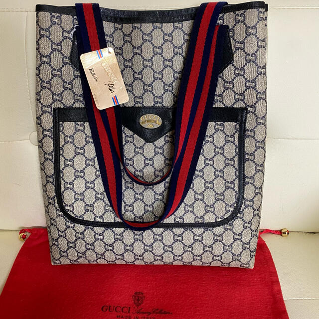 極美品 貴重 GUCCI オールド グッチ シェリーライン トート バッグ