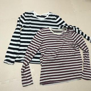 ムジルシリョウヒン(MUJI (無印良品))のボーダーTシャツセット(Tシャツ(長袖/七分))