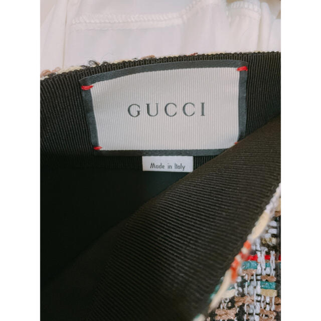 Gucci(グッチ)の【試着のみ】GUCCI ツイード　チェックスカート　36 レディースのスカート(ひざ丈スカート)の商品写真