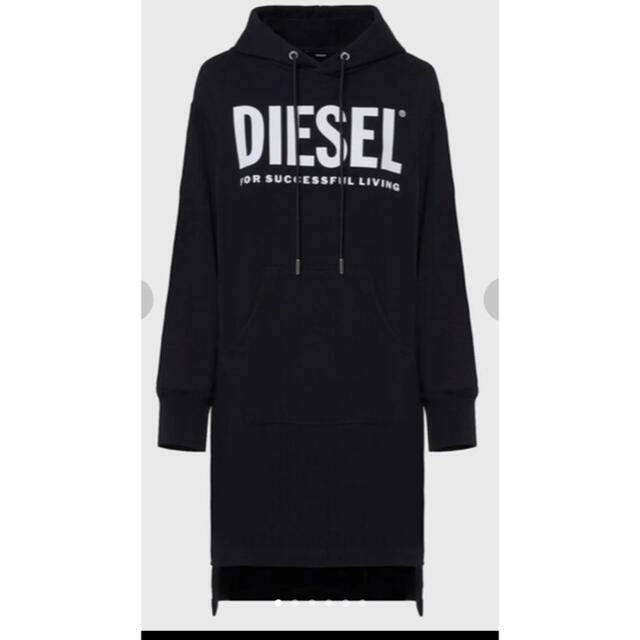 DIESEL(ディーゼル)のDIESEL  ワンピース　パーカー　ロゴ　オーバーサイズ　最終価格　 レディースのトップス(トレーナー/スウェット)の商品写真