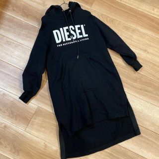 ディーゼル(DIESEL)のDIESEL  ワンピース　パーカー　ロゴ　オーバーサイズ　最終価格　(トレーナー/スウェット)