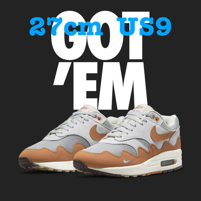 Patta  Nike Air Max 1 Monarch 27cm