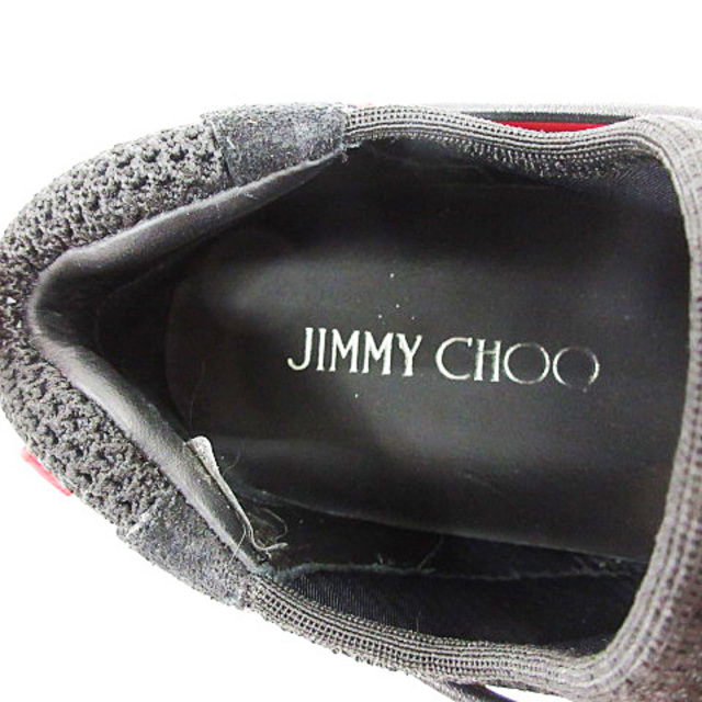 JIMMY CHOO(ジミーチュウ)のジミーチュウ 美品 スニーカー ダイアモンドトレイル 厚底 黒 赤 38 レディースの靴/シューズ(スニーカー)の商品写真