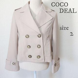 ココディール(COCO DEAL)の【COCO DEAL】トレンチジャケット ベージュ サイズ2(ピーコート)