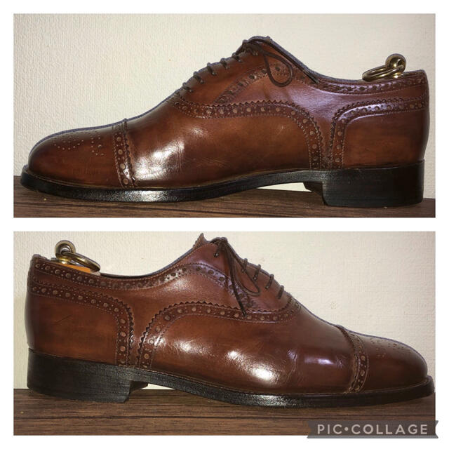 Santoni(サントーニ)のSANTONI サントーニ　セミブローグ　26.5cm グッドイヤー製法 メンズの靴/シューズ(ドレス/ビジネス)の商品写真