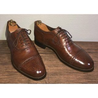 サントーニ(Santoni)のSANTONI サントーニ　セミブローグ　26.5cm グッドイヤー製法(ドレス/ビジネス)