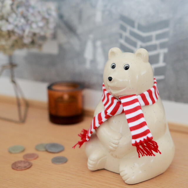 しろくま貯金箱 Polar Bear Money Box 2021 マフラー付き