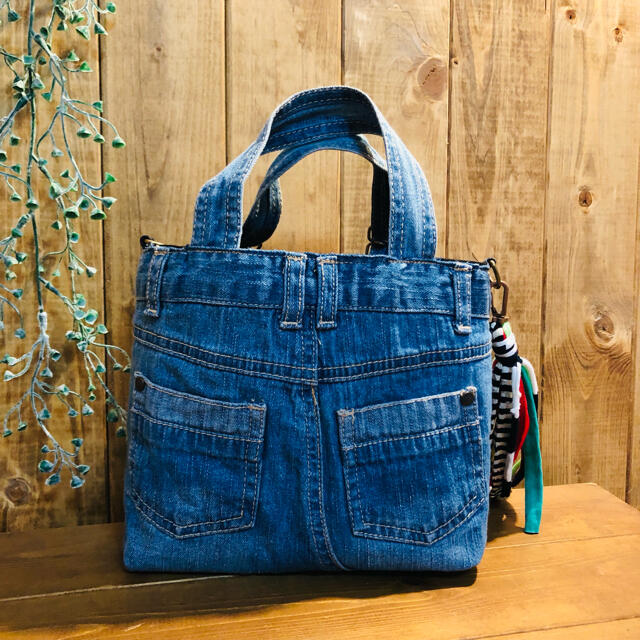 #332　USEDDENIM　オーバーオールリメイク　トートバッグ