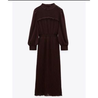 ザラ(ZARA)の新品プリーツワンピース＊送料込み(ロングワンピース/マキシワンピース)