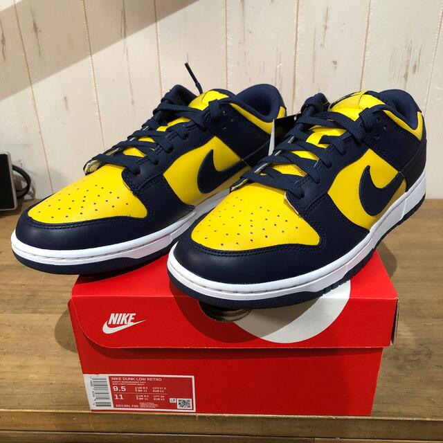 28㎝ Nike Dunk Low Michigan Varsity Maize