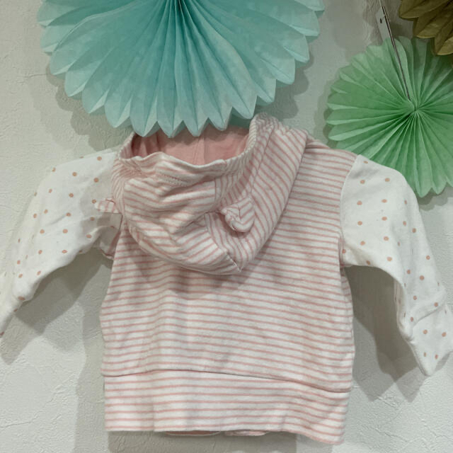 babyGAP(ベビーギャップ)のGAPくま耳パーカー　50〜60 キッズ/ベビー/マタニティのベビー服(~85cm)(カーディガン/ボレロ)の商品写真