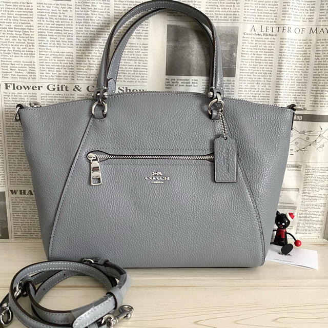 定価7.2万円 新品 COACH コーチ ショルダーバッグ グレー