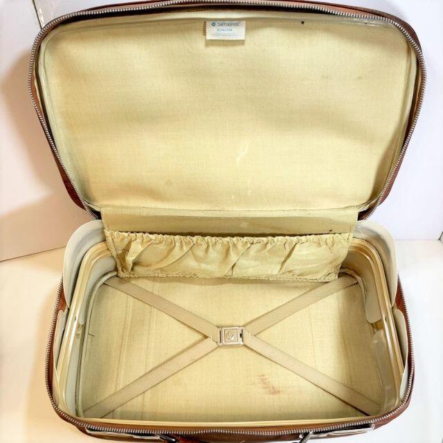 売れ筋格安 70s Samsonite サムソナイト ソノラ ビンテージレザースーツケース トラベルバッグ/スーツケース