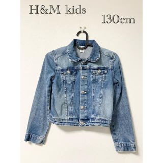 エイチアンドエム(H&M)のH&M kids ハートボタンのジーンズジャケット　ジャケット　130cm(ジャケット/上着)