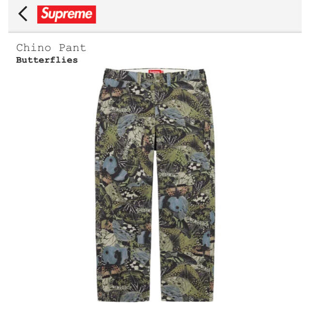 パンツ34 Supreme Chino Pant Butterflies