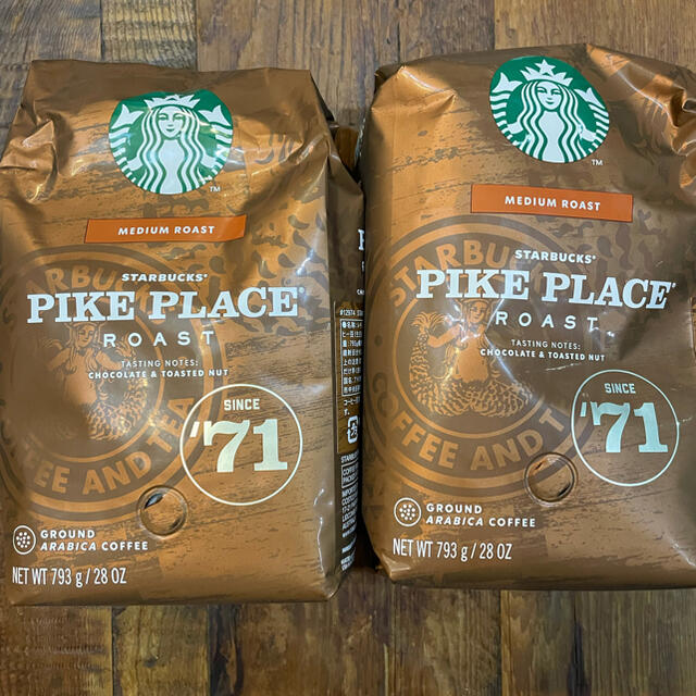 Starbucks Coffee(スターバックスコーヒー)のスターバックス パイクプレイスロースト (粉) 793g 2袋 食品/飲料/酒の飲料(コーヒー)の商品写真