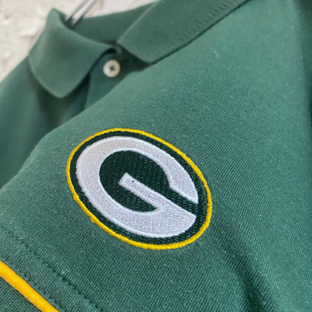 NFL パッカーズ リーボック 刺繍ロゴ ラガーシャツ 長袖 Lサイズ