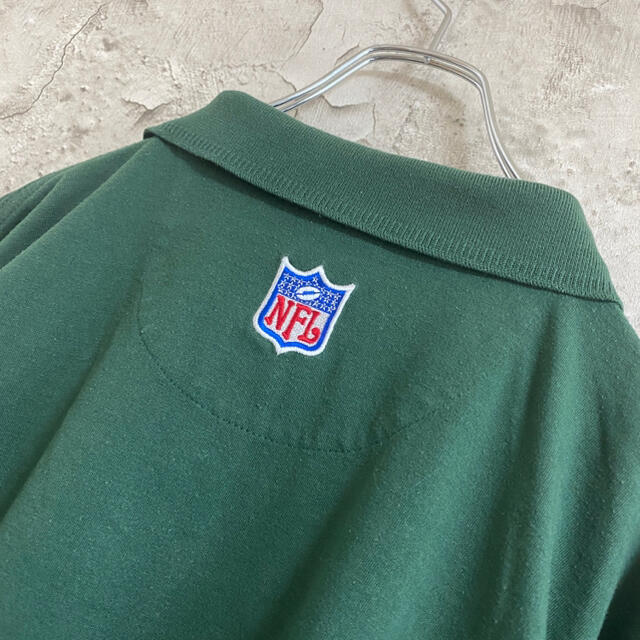 NFL パッカーズ リーボック 刺繍ロゴ ラガーシャツ 長袖 Lサイズ