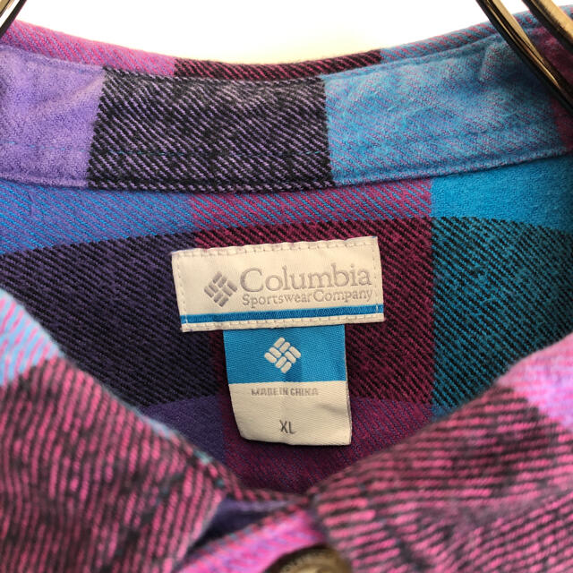 Columbia(コロンビア)の古着　コロンビア　ヘビーネルシャツ　チェック　ＸＬ　ダブルポケット メンズのトップス(シャツ)の商品写真