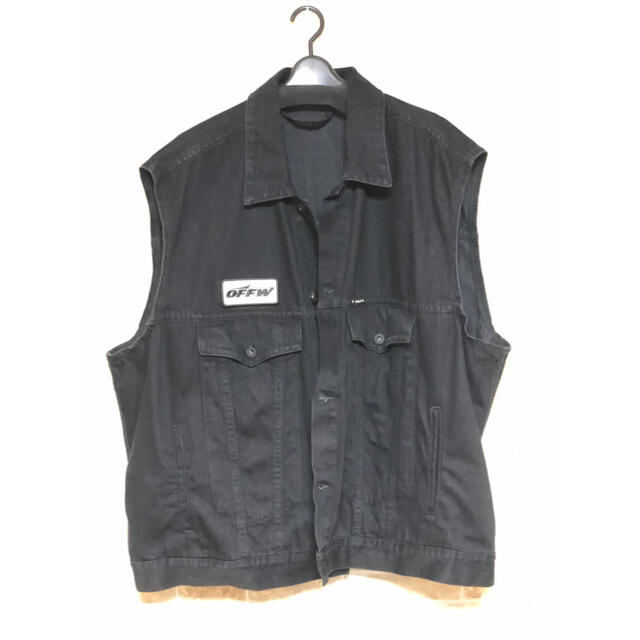 OFF-WHITE(オフホワイト)のoff-white denim over vest メンズのジャケット/アウター(Gジャン/デニムジャケット)の商品写真