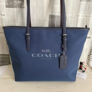 コーチ(COACH)の★ 定価6.4万円 新品 COACH トートバッグ デニム ブルー(トートバッグ)