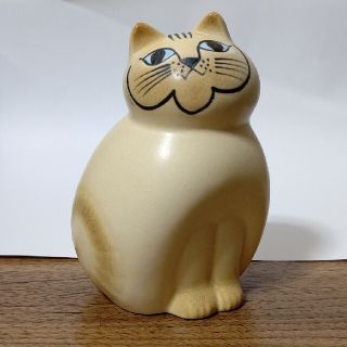Lisa Larson - リサラーソン ミア セミミディアム ホワイトブラウン 猫 ...