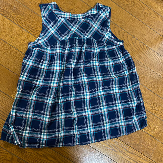 GAP(ギャップ)のGAP　女の子　チェックトップス　半袖　ノースリーブ　2枚セット キッズ/ベビー/マタニティのキッズ服女の子用(90cm~)(Tシャツ/カットソー)の商品写真