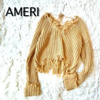 アメリヴィンテージ(Ameri VINTAGE)の専用★AMERI アメリヴィンテージ ✨18SS ダメージニット マスタード(ニット/セーター)