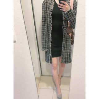 ザラ(ZARA)のZARA ツイード　コート　アウター(ノーカラージャケット)