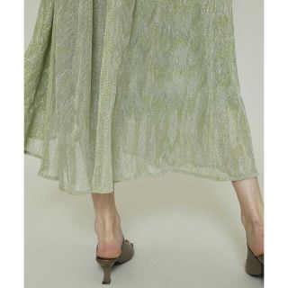 メディスモッキングラメドレス ミント ブラウン 専用