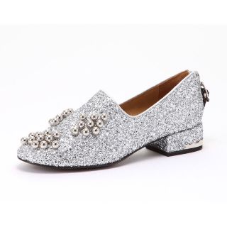 トーガ(TOGA)のTOGA PULLA silver Ball motif shoes希少新品(ローファー/革靴)