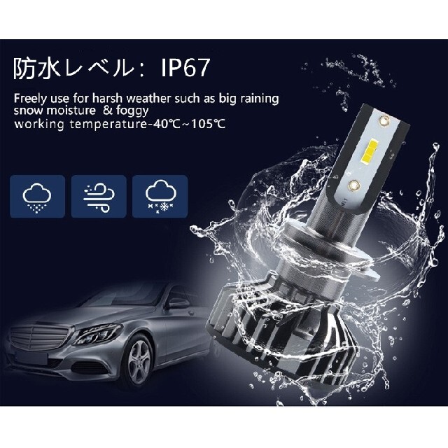 LEDヘッドライト 車検対応 高輝度 LEDバルブ ledフォグランプ H4(H 自動車/バイクの自動車(汎用パーツ)の商品写真