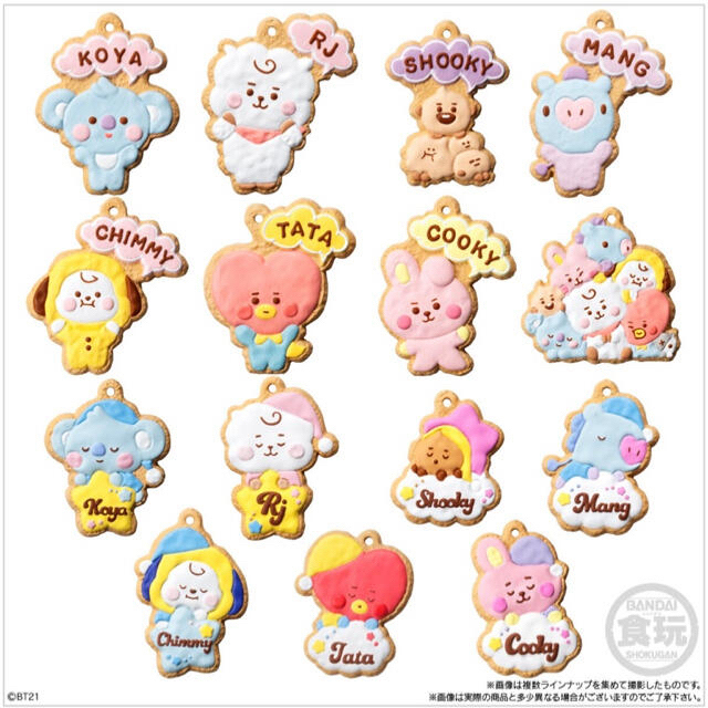 BT21 クッキーチャームコット エンタメ/ホビーのおもちゃ/ぬいぐるみ(キャラクターグッズ)の商品写真