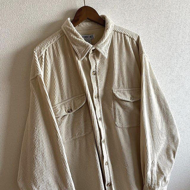 90s ビッグコーデュロイシャツ 太畝  vintage 5